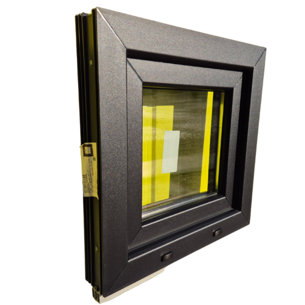 Kiep raam-pvc raam-kunststof kozijn zwart-zwart 400 x 400 mm - Afbeelding 3