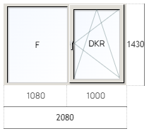 vast-draaikiep raam wit-wit 208x143
