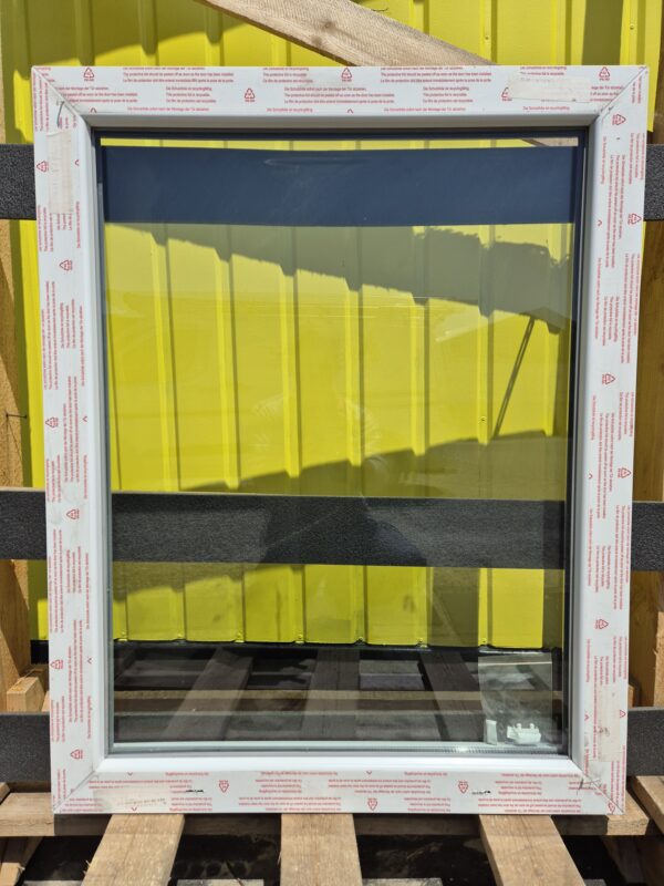 vast raam pvc wit-wit